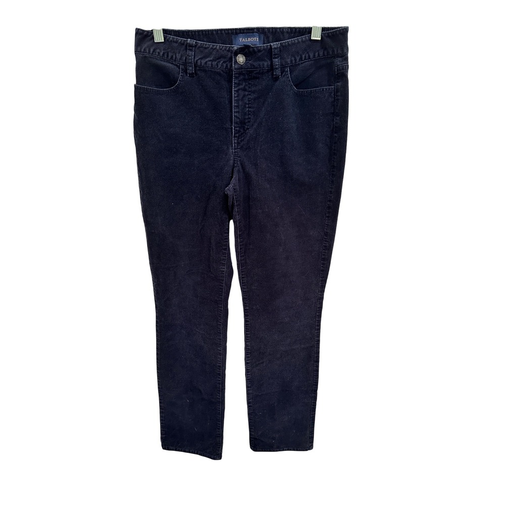 Talbots Heritage Corduroy Pants Straight Leg Dark Wash Casual‎ Size 6
